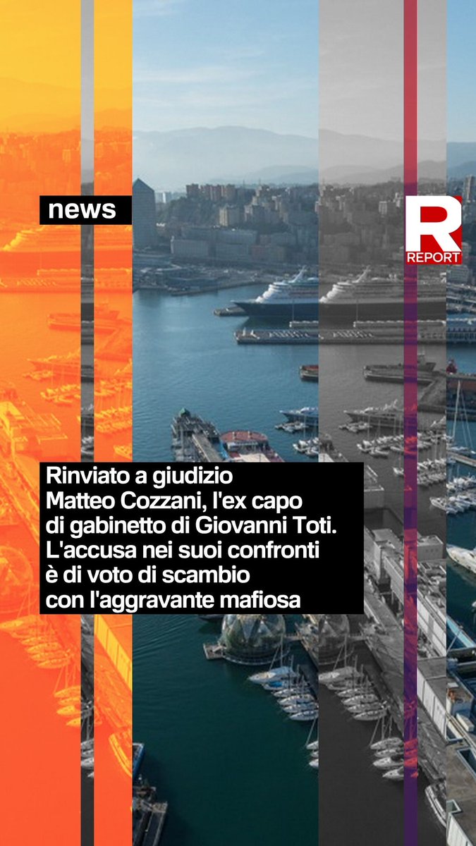 Matteo Cozzani, l'ex capo di gabinetto di Giovanni Toti è stato rinviato a giudizio: l’accusa nei suoi confronti è di voto di scambio con l'aggravante mafiosa. La vicenda riguarda i presunti pacchetti di voti arrivati dalla comunità riesina ad alcuni candidati della lista Toti alle elezioni regionali del 2020. Rivedi "Liguria Nostra"