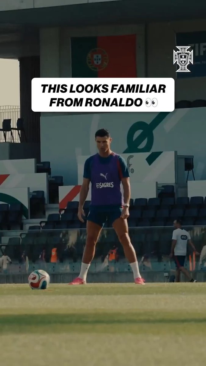 Ronaldo getting the reps in 🇵🇹 Will we see one of these from him this summer at the FIFA World Cup? (via IG/Portugal)