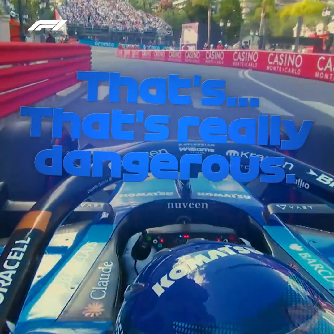 "That's really dangerous" 😳 Alex Albon was not a happy chappy in FP2 after coming across a Racing Bulls on the racing line 👀 #F1 #MonacoGP