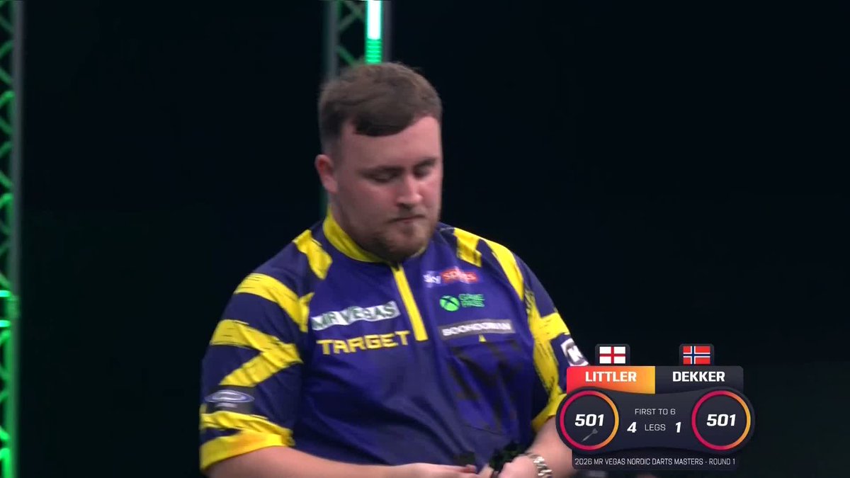 STICK A FLAKE IN IT! Luke Littler produces a delightful 99 finish to race into a 4-1 lead against Cor Dekker! 📺 #NordicDarts26