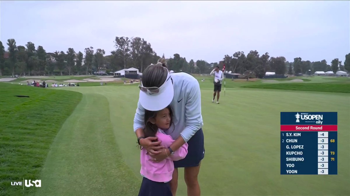 We're not crying, you are 🥹 Michelle Wie West walks off the 18th green at the U.S. Women's Open, possibly for the final time. 📺 USA Network | U.S. Women's Open