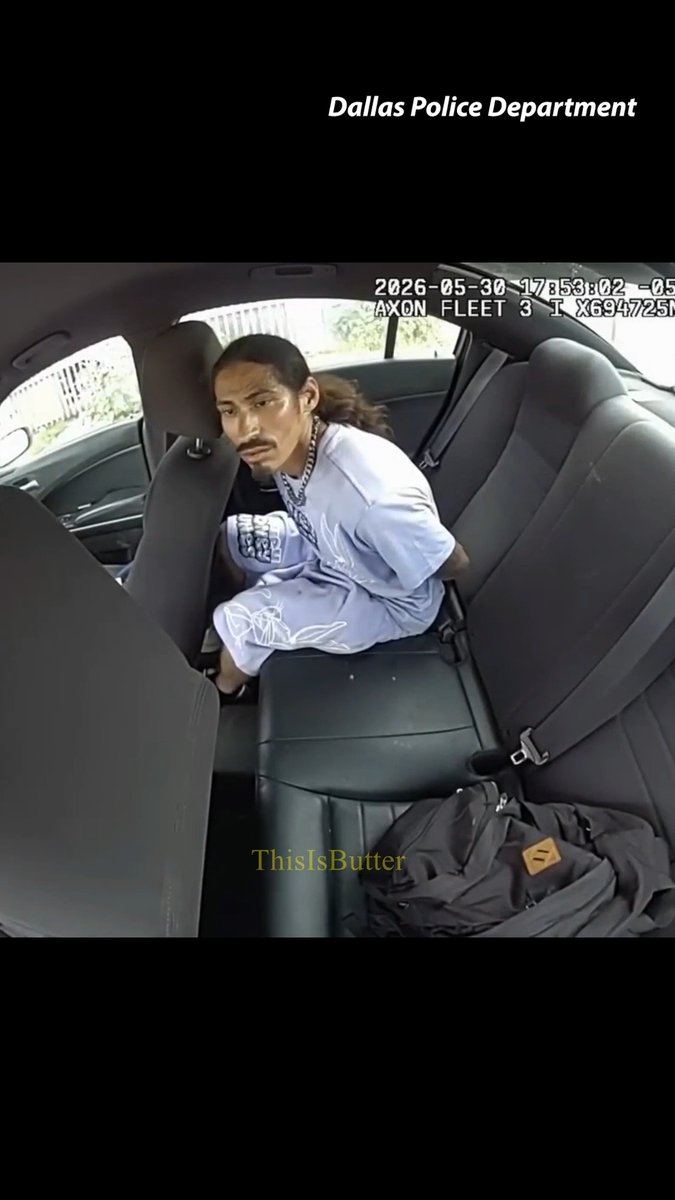 😳 Dallas Police release new footage of a suspect slipping out of handcuffs before attempting to take control of a police vehicle. 🎥: Dallas Police Department