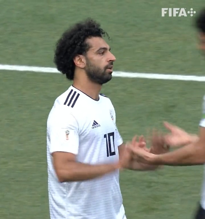 هدف منتخب #مصر الاخير في كأس العالم 2018 في شباك السعودية . سجله محمد صلاح ✅️ #ليالي_المونديال_مع_سلام 😍