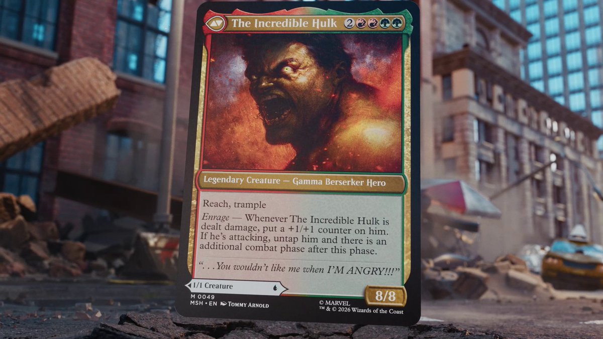 Hulk and a few caltrops, what’s the worst that can happen? Show your opponents just what the worst can be. #MTGxMarvel VO: Marie Westrook and Jack Dennis