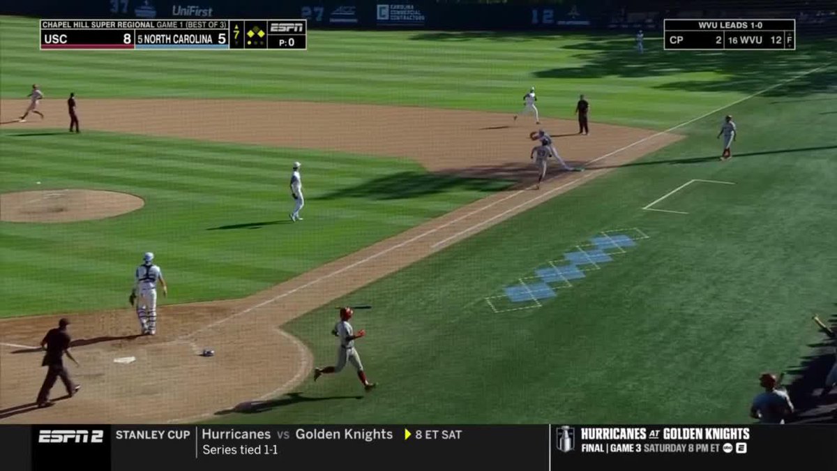 TOP 7 | A little Stankyball™️ to finish off a three run inning ✌️ USC 9, UNC 5 #FightOn x #GameDay