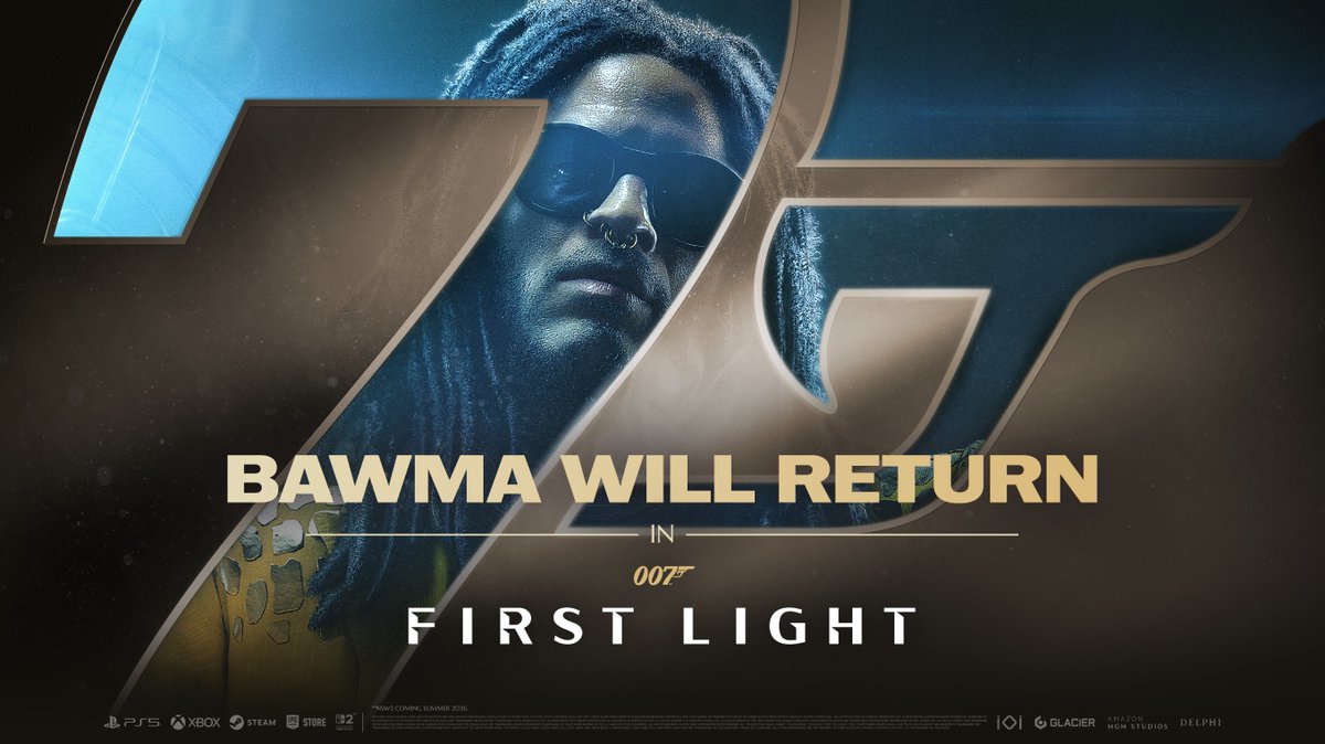 The King of Aleph needs MI6 and has personally requested Bond's help. Bawma, played by Lenny Kravitz, will return in 007 First Light. Find out what awaits you in Maurtania soon. #EarnTheNumber #007FirstLight