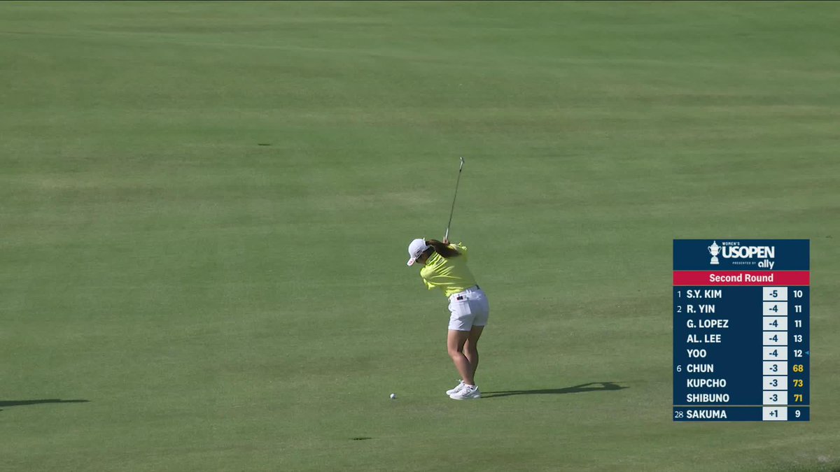 Come for the eagle, stay for the celebration. Shuri Sakuma 🇯🇵 with one of the best shots of the championship! Ally