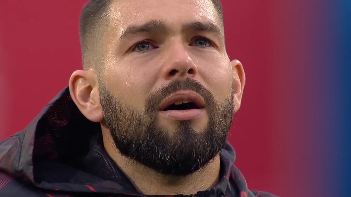 An emotional rendition of O Canada in Montreal as the home support embraces the CanMNT 🇨🇦 ahead of the World Cup Max Crepeau, back home, sheds a tear, too 🥲