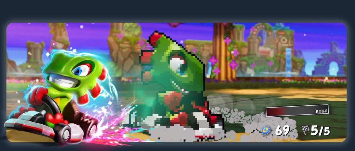 As bad things happen to you, your Rage builds. Once full, it gives you access to powerful revenge abilities that can help turn the tide of a race. It's another tool in your toolbox, not a replacement for skill.