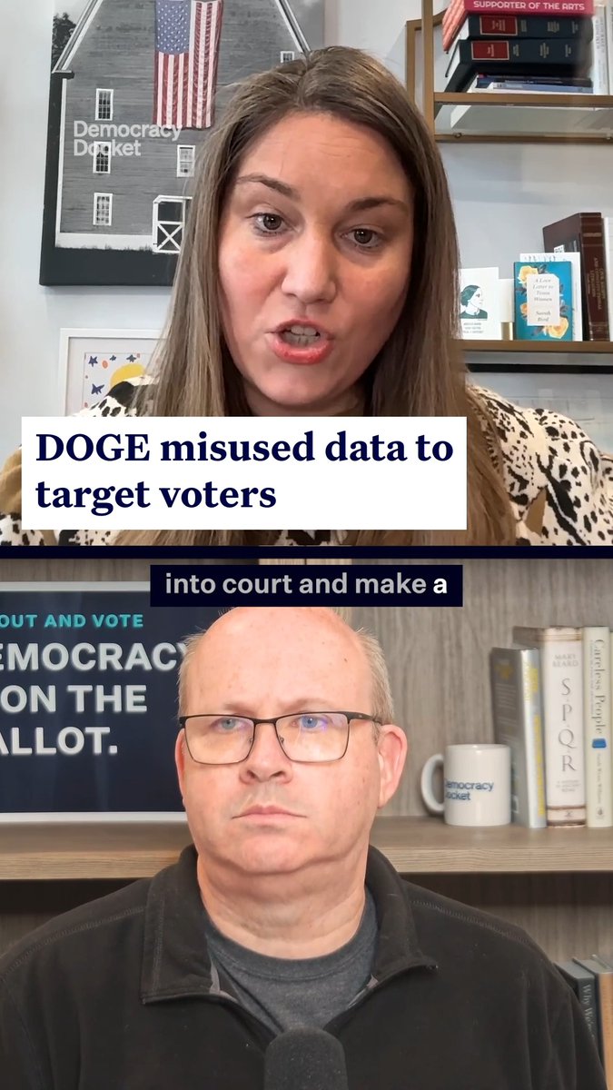 The Trump administration admitted that a DOGE team member entered into an agreement with an organization that has been active in seeking to overturn state election results, Skye Perryman, CEO of Democracy Docket, says. “Trump and this administration are trying to undermine people’s ability to vote and for votes to be counted.”