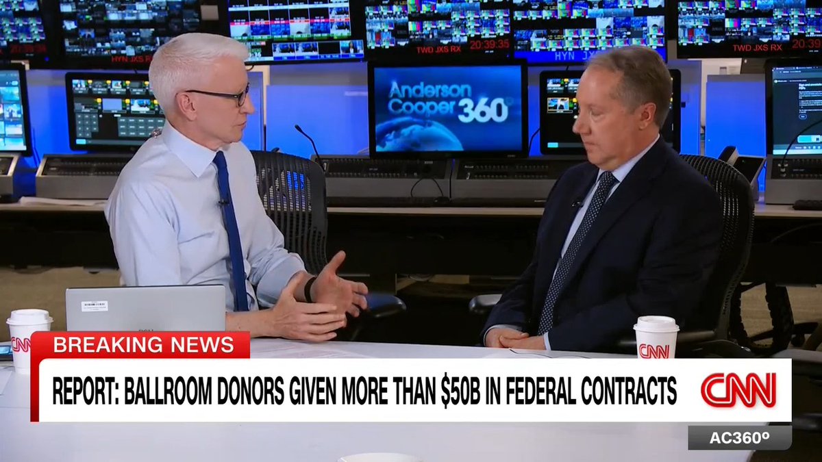Watchdog group Public Citizen found that White House ballroom donors won more than $50 billion in government contracts after giving to the project. One of the authors of the report says, "the donations from these companies... are no gift, they're a grift."