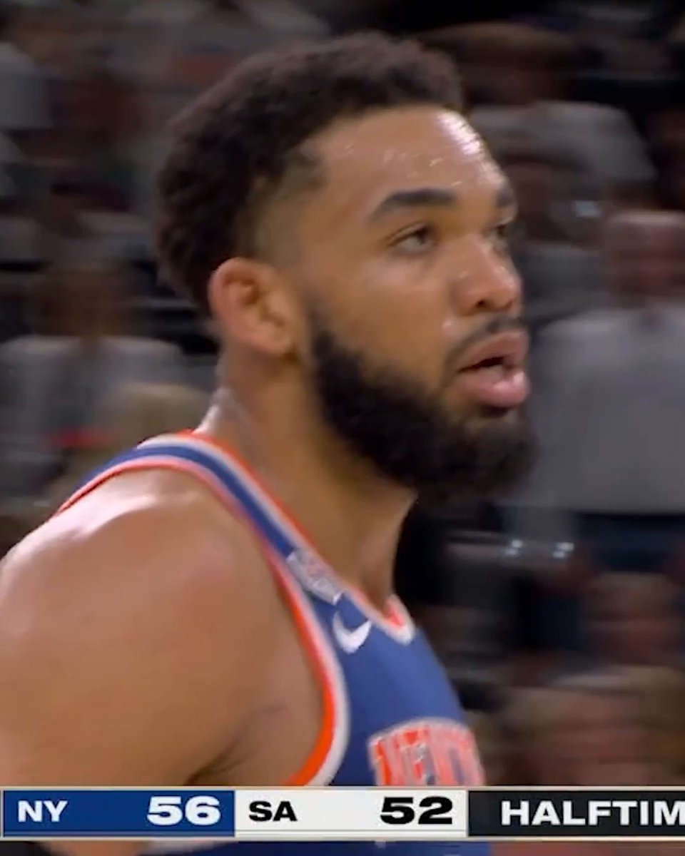 KAT was GOING AT Wemby in the first half 😳
