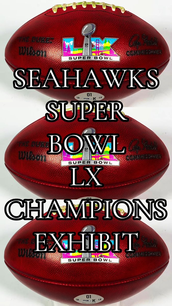 Up close and personal with the artifacts from the 2026 Seattle Seahawks Super Bowl Champions Exhibit brought to you by Raising Cane's 📸