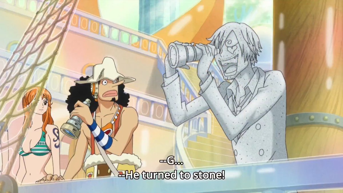Sanji really turned to stone from Hancock’s beauty and jealousy at the same time 😭