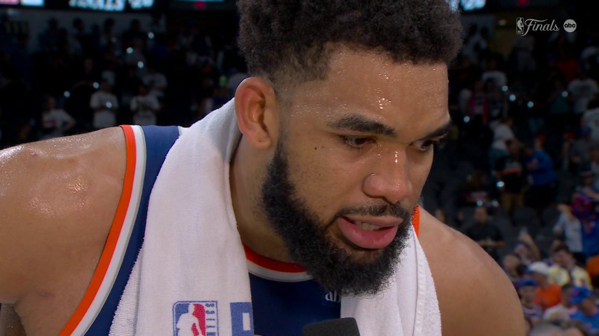 "I take it as a sign my mom was here with me." Karl-Anthony Towns on the emotional Knicks Game 2 win 💙🧡