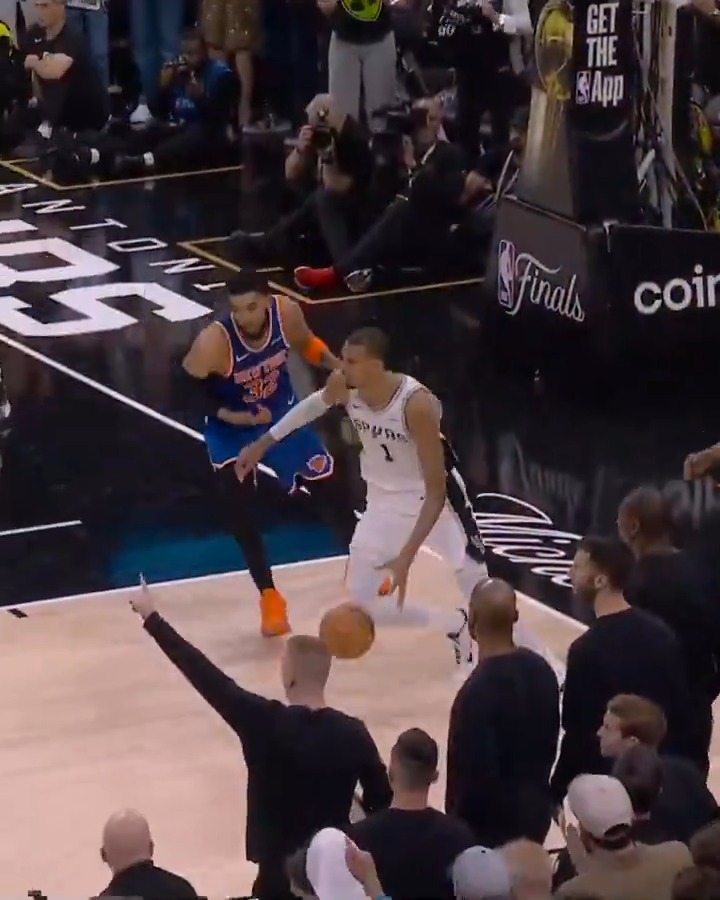 Wemby's costly turnover in the finals seconds of Game 2... Tough.