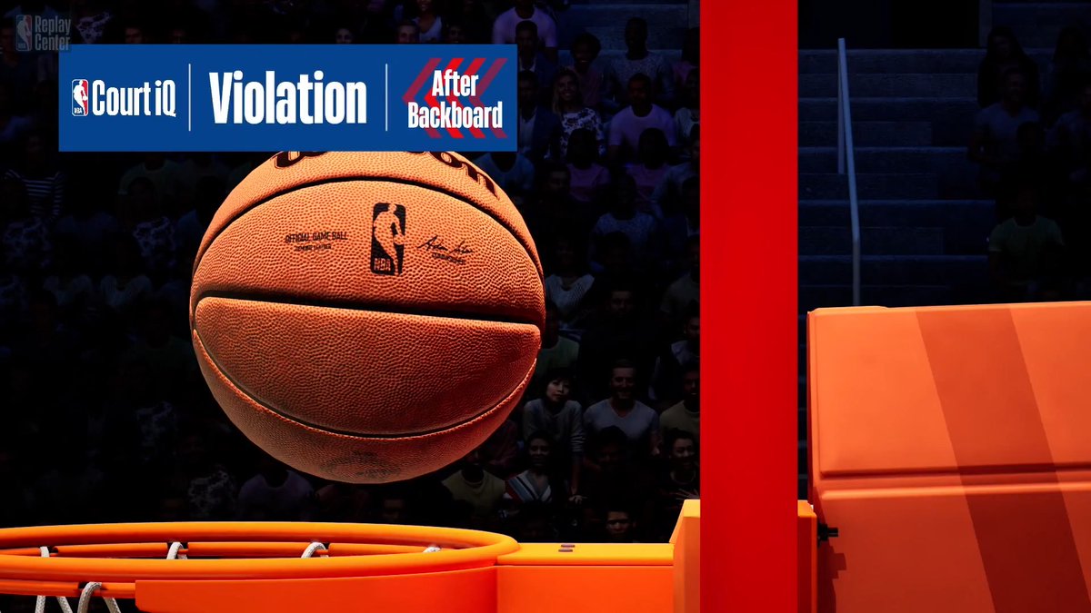 During Q4 of tonight's #NYKatSAS game, Replay Center officials utilized NBA Court iQ to confirm the initial ruling of defensive goaltending by NYK as contact with the ball occurred after the ball made contact with the backboard.