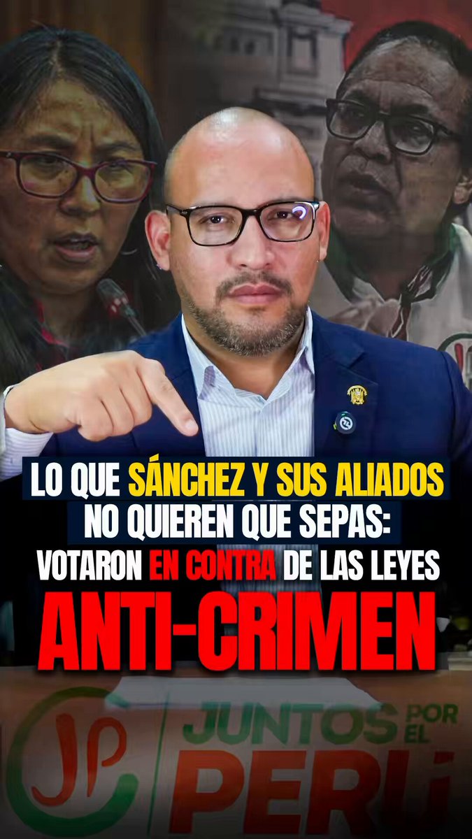 🎥🚨 Lo que Sánchez y sus aliados no quieren que sepas: ¡votaron en contra de las leyes ANTI-CRIMEN! ¡Después no digas que no se te advirtió! #AlejandroMuñante #LeyesAntiCrimen👊