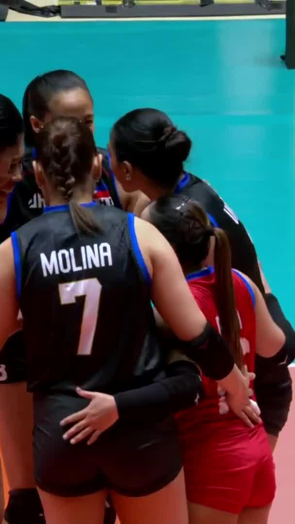NAKAUNA ANG ALAS 🇵🇭🏐 Thea Gagate finds an opening on Uzbekistan's defense and goes for a quick hit to deliver the winning point for Alas Pilipinas in Set 1 of the 2026 AVC Women's Cup! #AlasPilipinas #AVCWomensCup