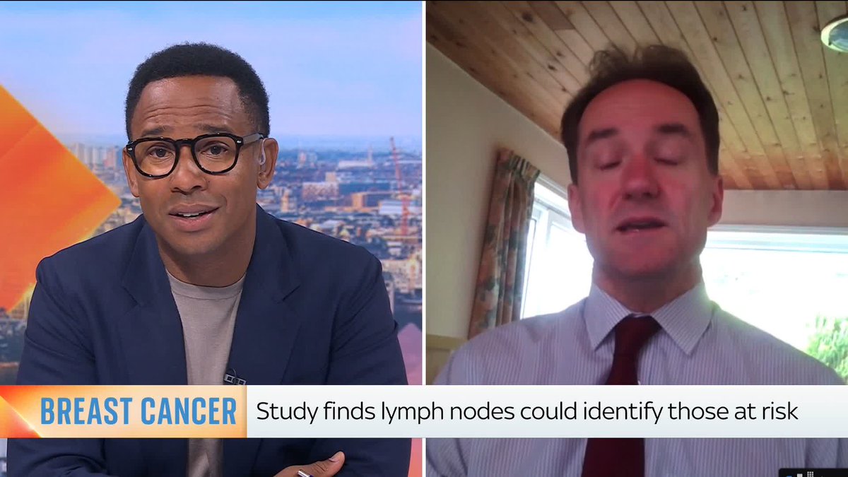 Researchers have identified changes in lymph nodes that could help doctors predict whether breast cancer is likely to spread. Dr Simon Vincent from Breast Cancer Now explains how the findings could impact treatment ⬇️ 📺 Sky 501
