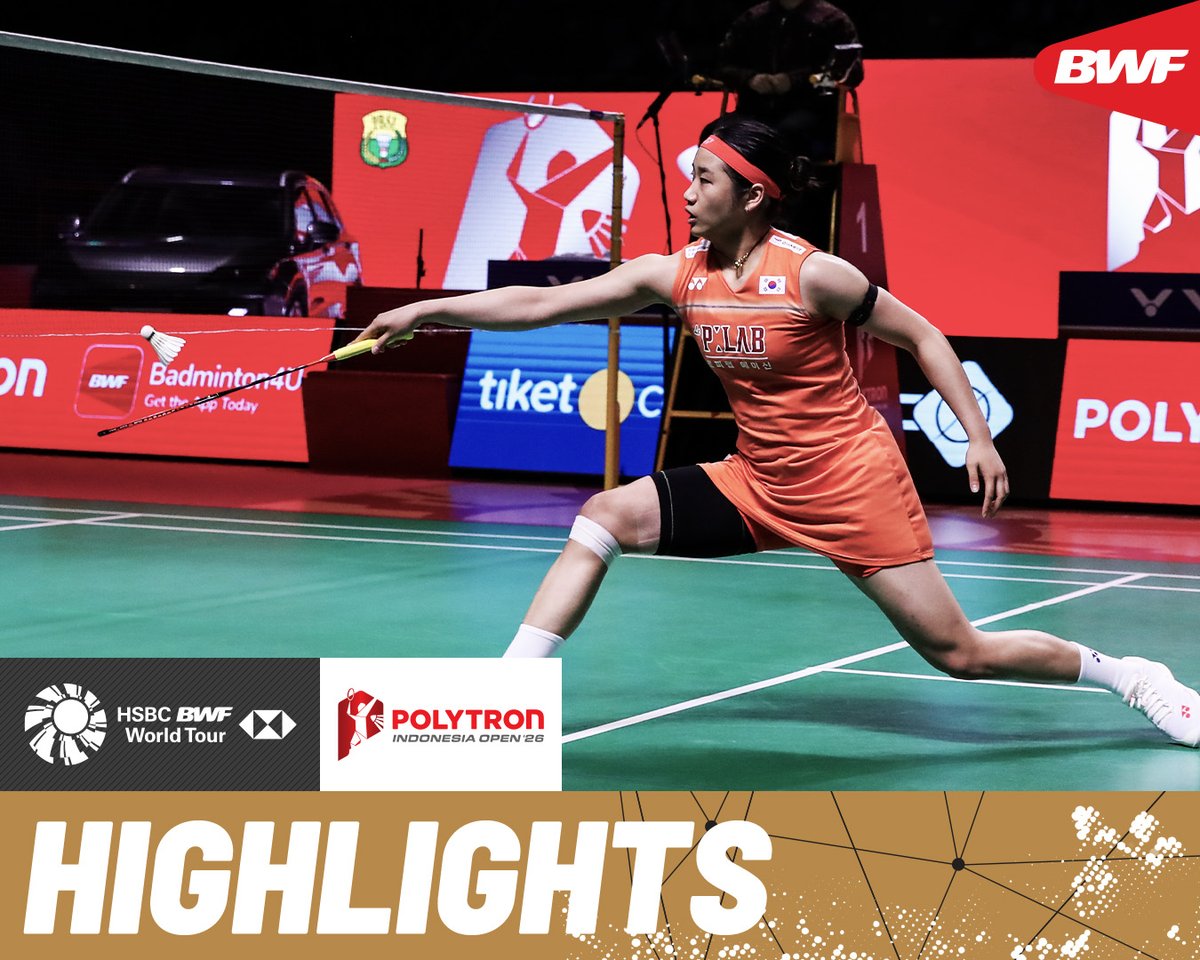 Semifinals clash sees An Se Young ๐ฐ๐ท take on Chen Yu Fei ๐จ๐ณ. #BWFWorldTour #IndonesiaOpen2026