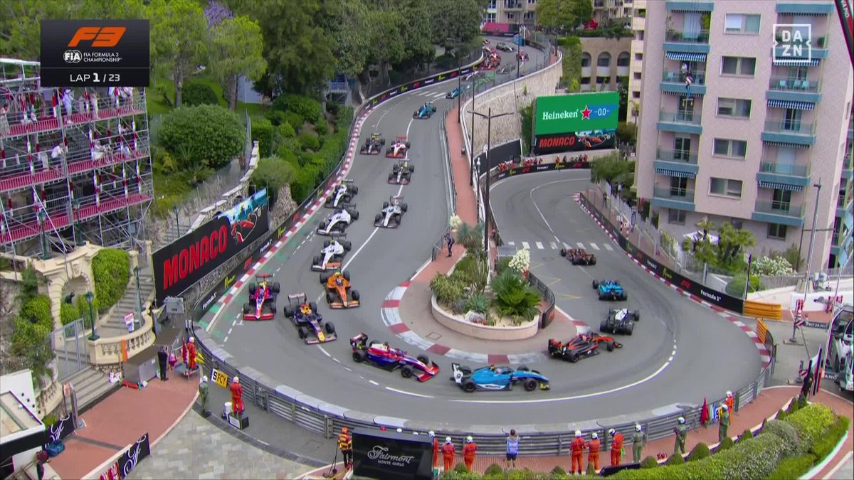 Se dan de todos los colores 😳 Lo que pasa en Mónaco cuando se juntan 30 coches en Loews 💥 #MonacoDAZNF1 🇲🇨