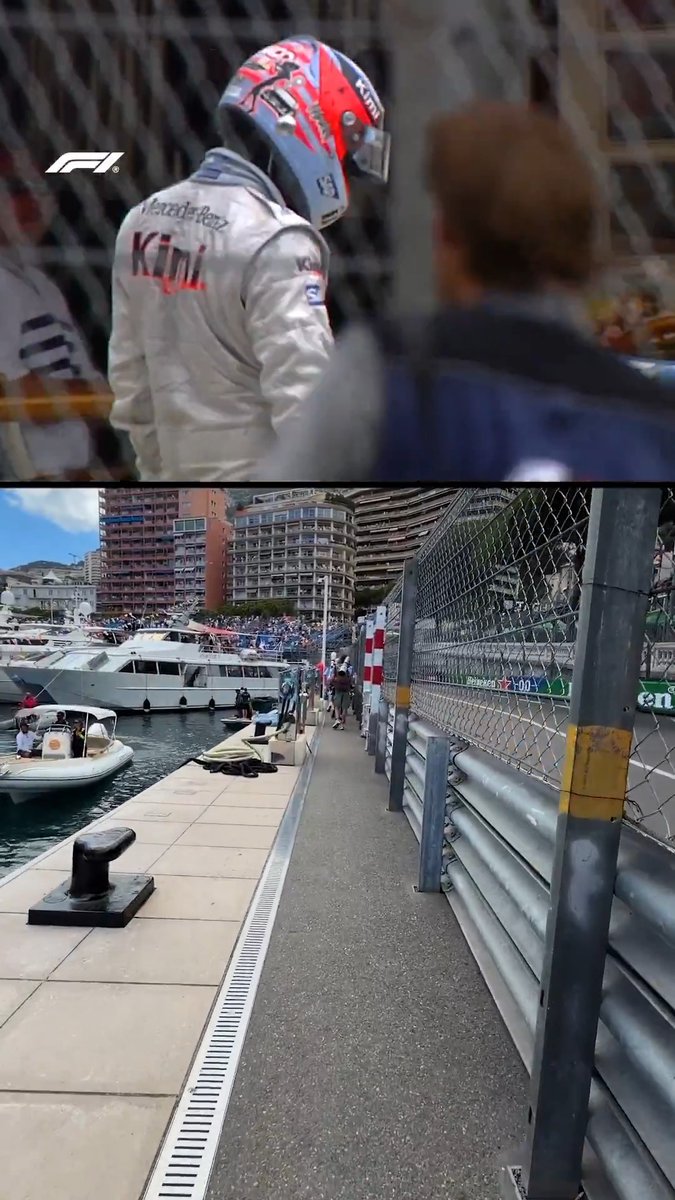 The iconic Kimi Raikkonen walk back to his yacht... 👀 We recreated it 20 years on! 😅 #F1 #MonacoGP