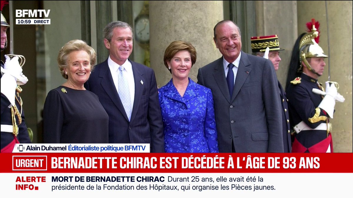 Mort de Bernadette Chirac: "C'est la Première dame qui a eu le plus de personnalité et d'influence politique", explique Alain Duhamel