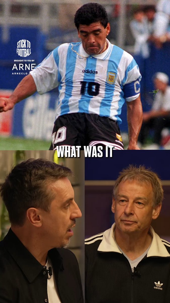 Jurgen Klinsmann had the privilege of sharing the pitch with Diego Maradona! 🇦🇷 And he remembers exactly how special he was! 👨🎨 ✨