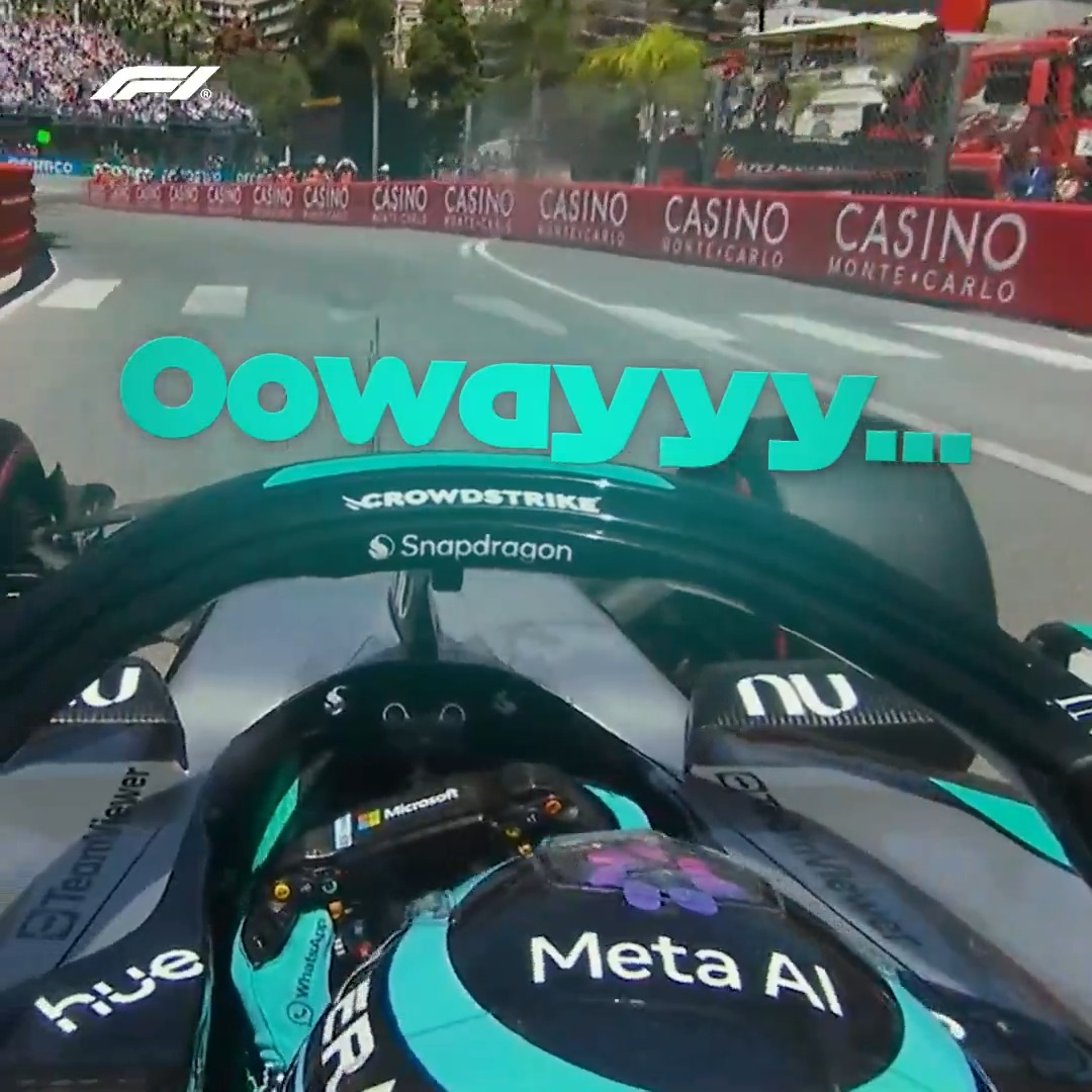 "Oowayyy" 😳 George Russell reacts to Ollie Bearman's incident right in front of him! 👀 #F1 #MonacoGP