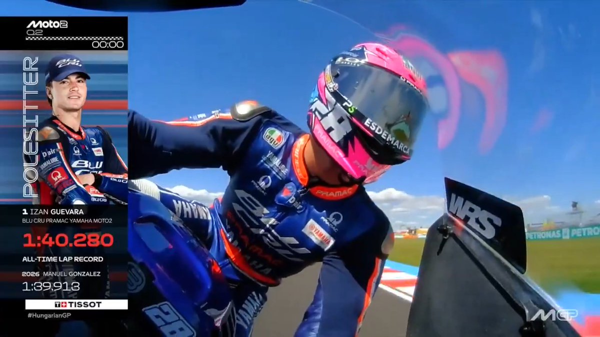 Second #Moto2 pole of the season for Guevara ✌️ #HungarianGP 🇭🇺