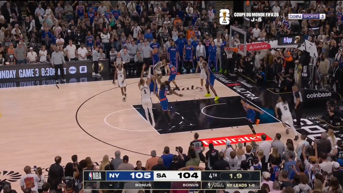 ❌ Victor Wembanyama qui rate le tir de la gagne... Les Spurs sont menés 2-0 par les Knicks avant de poursuivre la série au Madison Square Garden !!