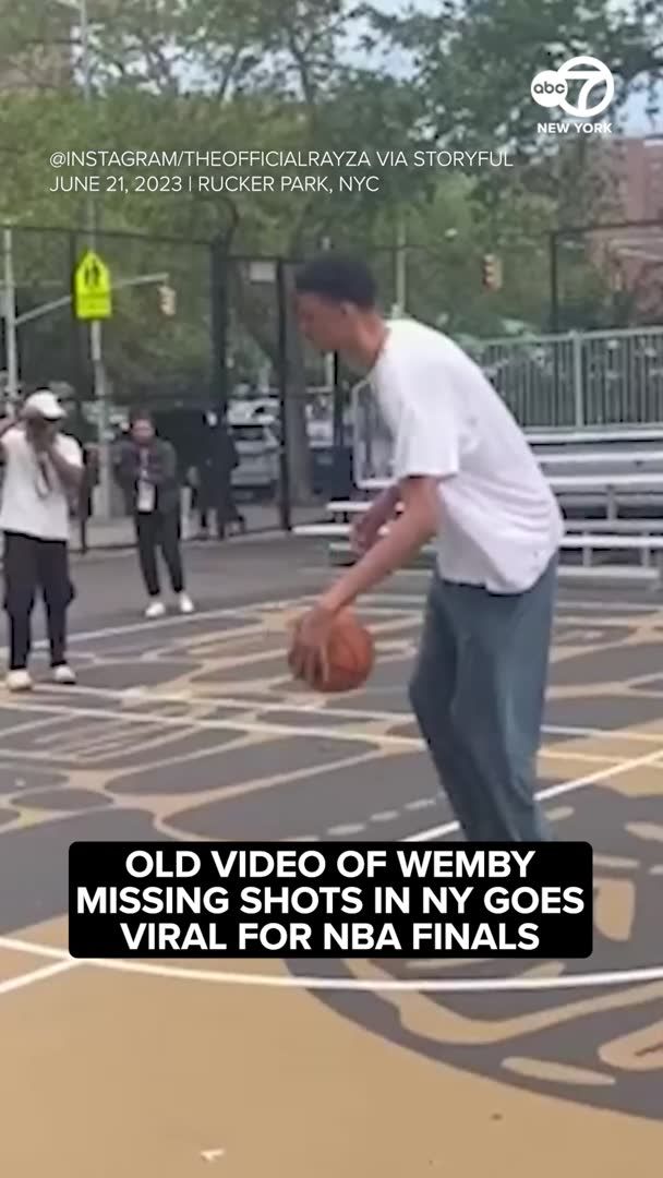 Footage of Victor Wembanyama bricking shots in Rucker park resurface before game 3 at MSG