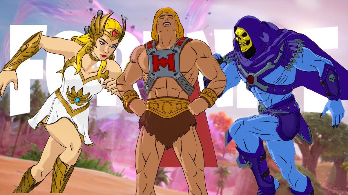 Fortnite Masters of the Universe (Skeletor, He-Man and She-Ra) Showcase, available tonight! #SponsoredByEpic