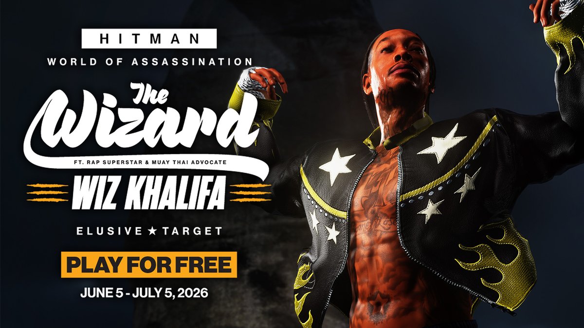 A new threat has entered the ring and it’s up to you to take care of it. 🥊 Your target is Taylor “The Wizard” Graves. Keep our client safe and get the job done, 47. Available for FREE until July 5th. Wiz Khalifa #HITMAN #Agent47 #TheWizard #WizKhalifa
