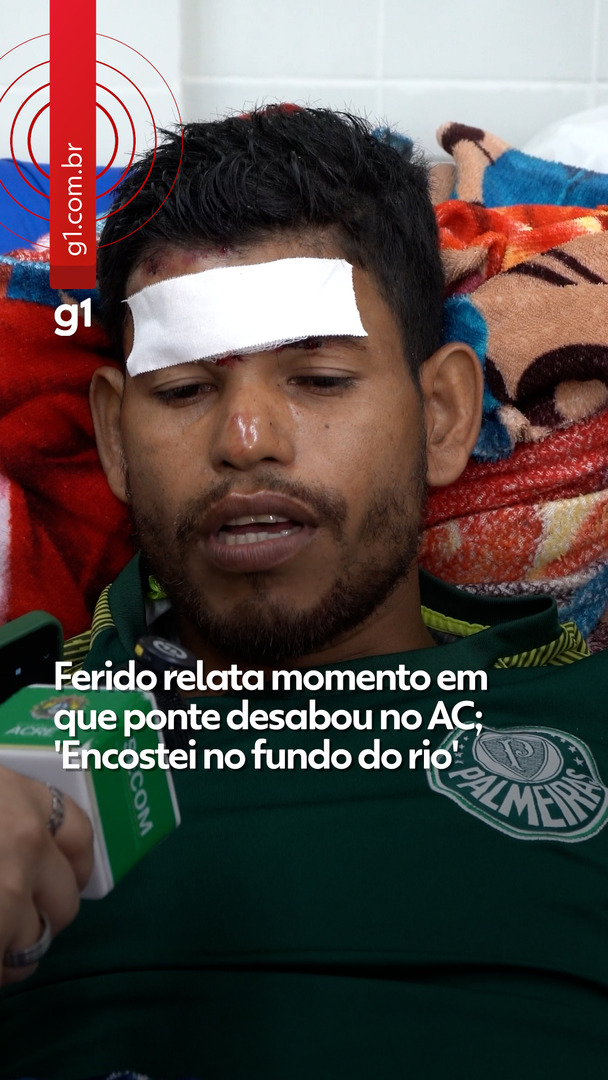 Sobrevivente relata momento em que ponte caiu no Acre: 'Encostei no fundo do rio' #g1