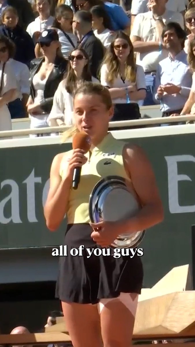"Mirra was too good, it's her fault!" 😂 An incredible run at Roland Garros from Maja Chwalińska 🫶