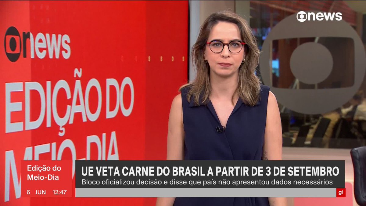 União Europeia oficializa veto à compra de carne brasileira a partir de 3 de setembro. #JornalGloboNews ➡ Assista à #GloboNews: