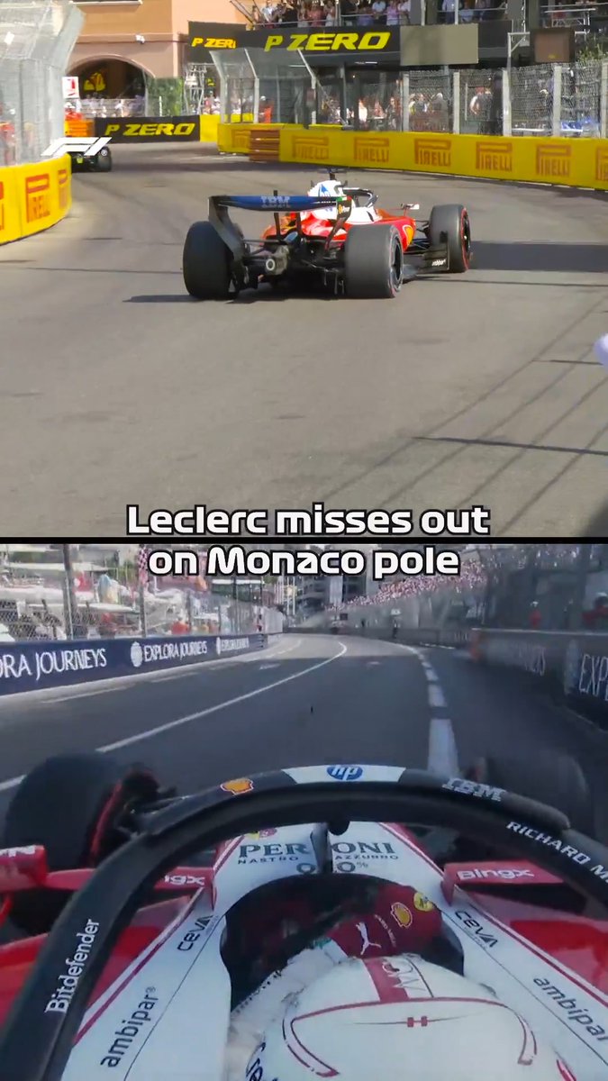 Charles Leclerc hits the wall whilst chasing a home pole position 😳💥 #F1 #MonacoGP