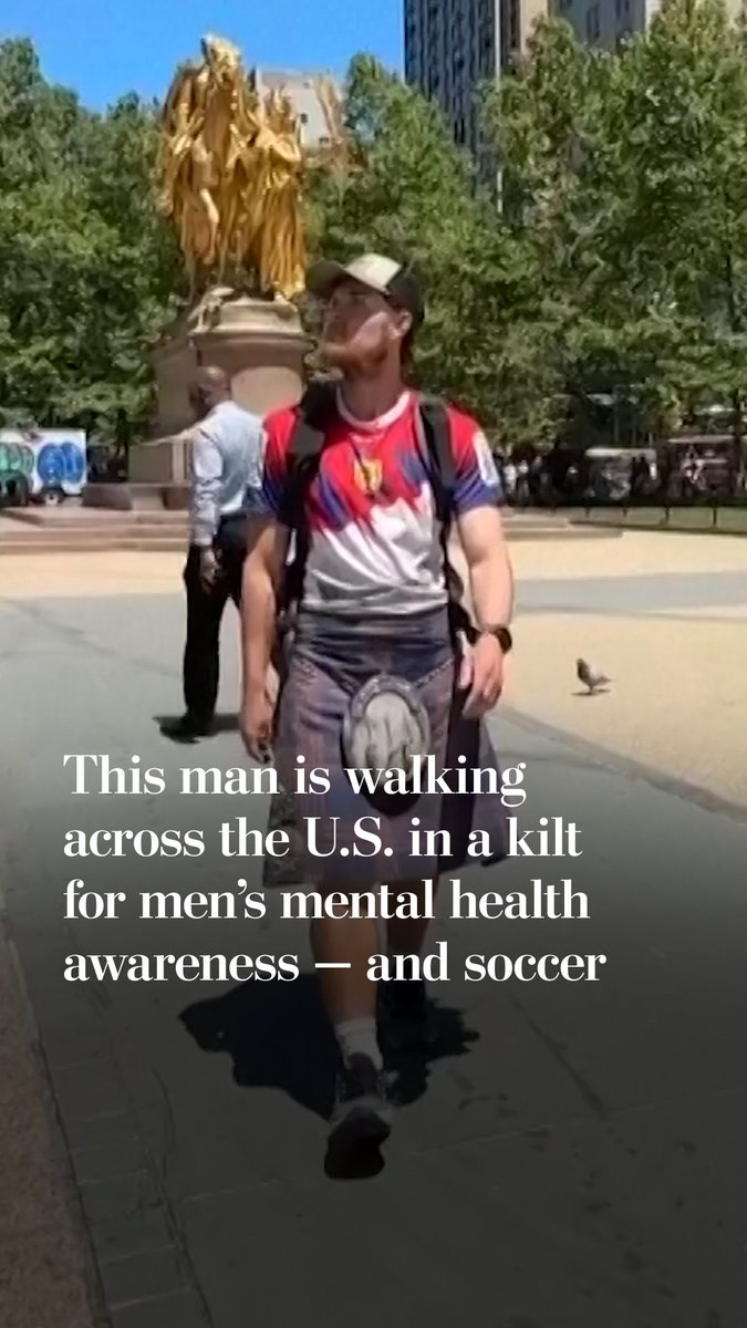 Scottish soccer superfan Craig Ferguson is nearing the finish line of a coast-to-coast walk across the United States. He is walking over 3,000 miles from Los Angeles to Boston to raise awareness for men's mental health and to support Scotland's national team in the World Cup.