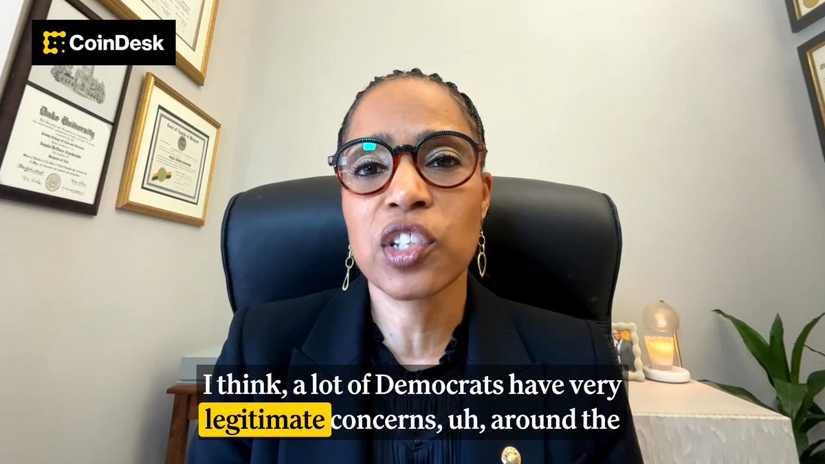NEW: Senator Angela Alsobrooks says many Democrats have “legitimate concerns” around ethics and illicit finance as Congress debates the CLARITY Act.