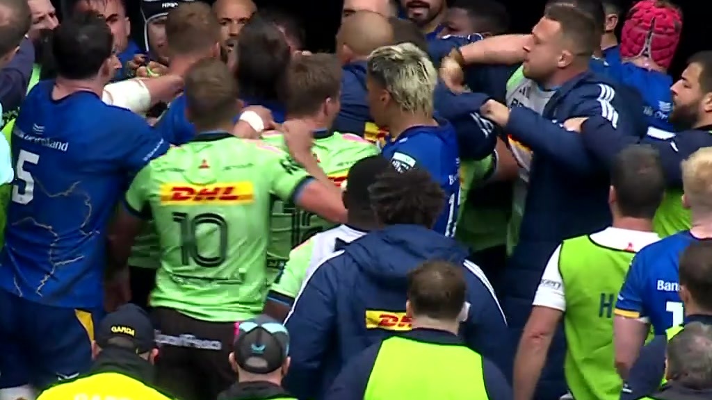 #LEIVSTO Rudaí ag fáil teasaí ag leath ama Tempers flare at half time 🔥 BKT United Rugby Championship (URC) RSA Ireland #URC