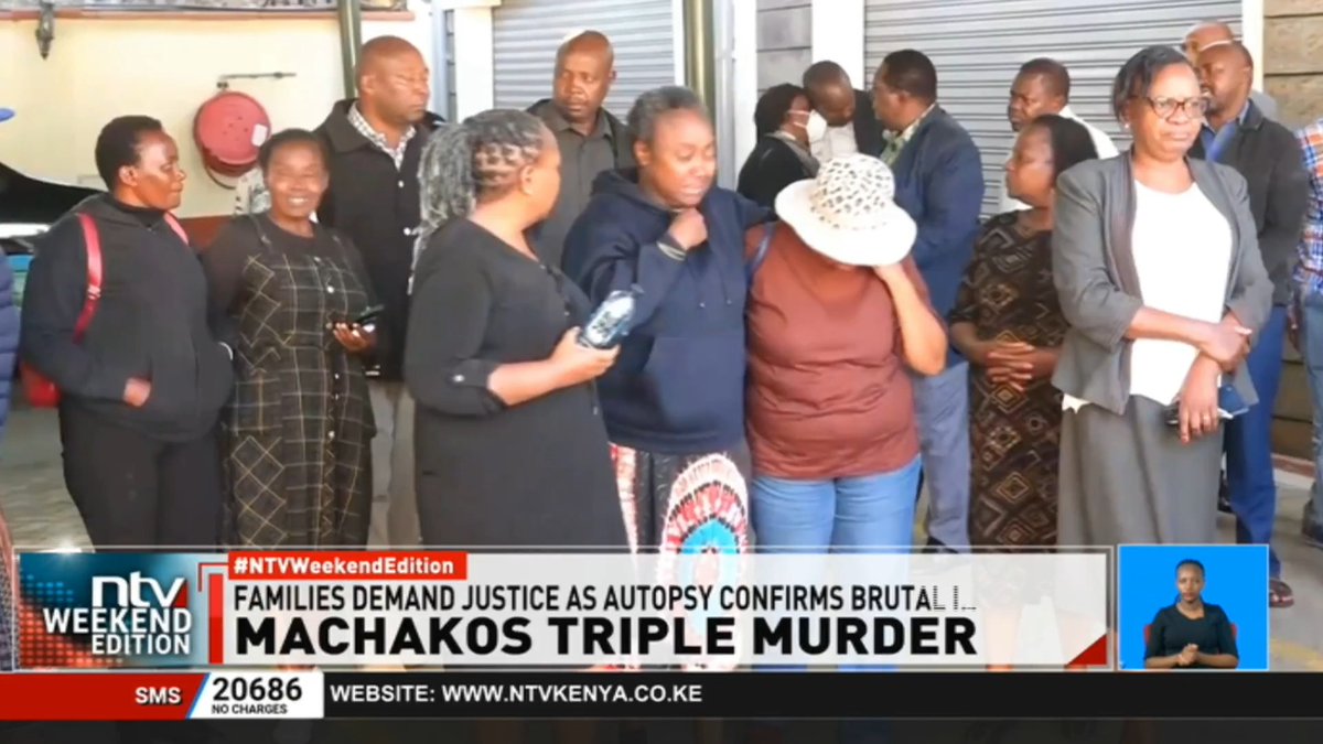 Machakos triple murder after a Champions League final match A court in Machakos has allowed the police to detain a man for 21 days in connection to the killing of three young men in Machakos town on Sunday, May 31, 2026. #NTVWeekendEdition Michelle Ngele-Odhiambo