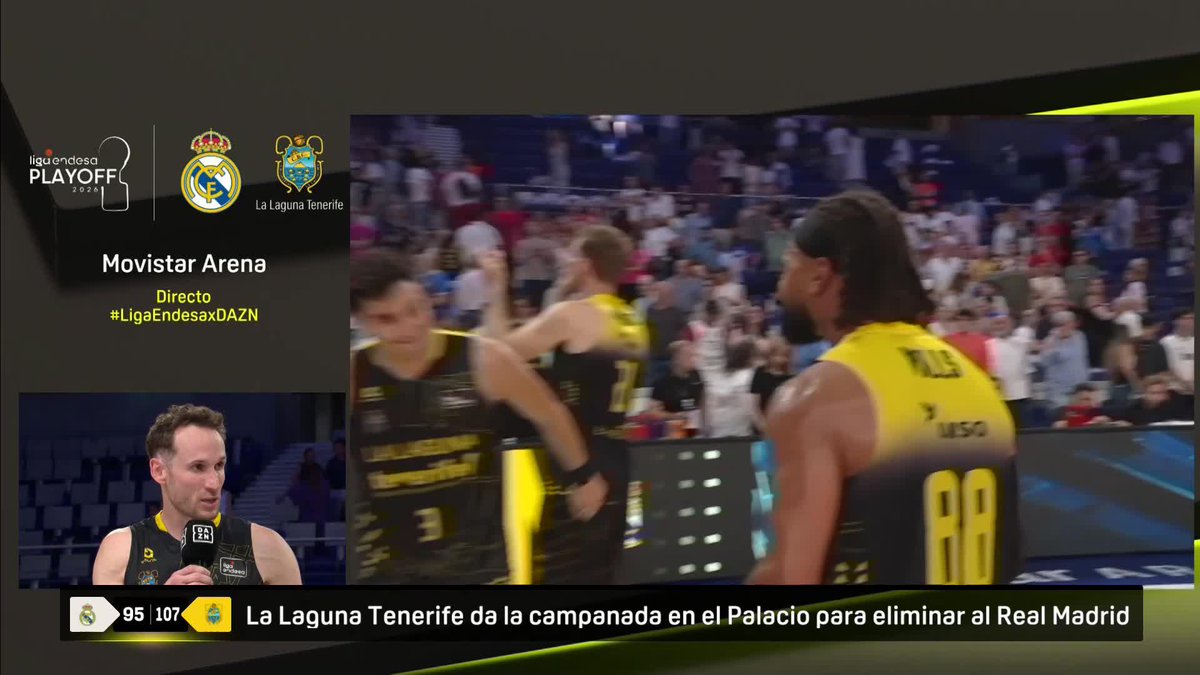 🎙️ Marcelo Huertas: "He pasado por muchas batallas, pero lo de hoy es un hito histórico". Estás son las palabras del brasileño tras conseguir el pase a la SEMIFINAL del #PlayoffLigaEndesa venciendo al Real Madrid Basket 📺 DAZN España | La Laguna Tenerife