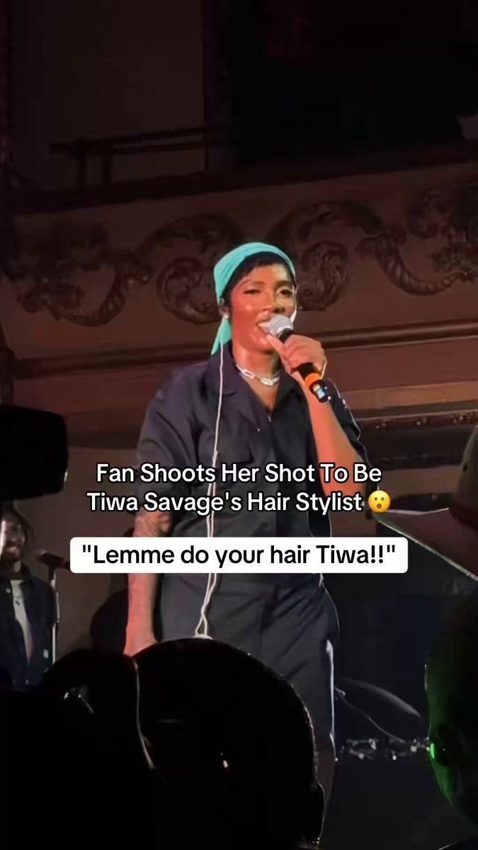 Moment a female fan shoots her shot to be Tiwa Savage’s hairstylist at a concert