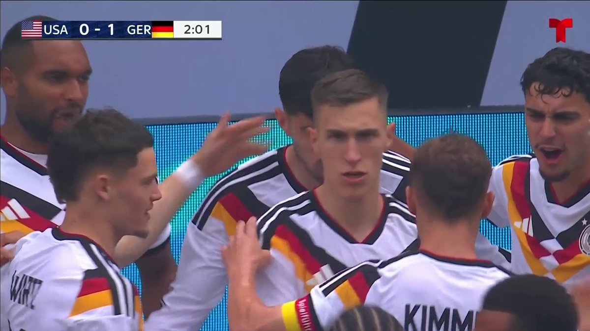 Another naive moment by the #USMNT as they give up a dangerous set piece, and Miles Robinson loses Kai Havertz for the opener two minutes in.