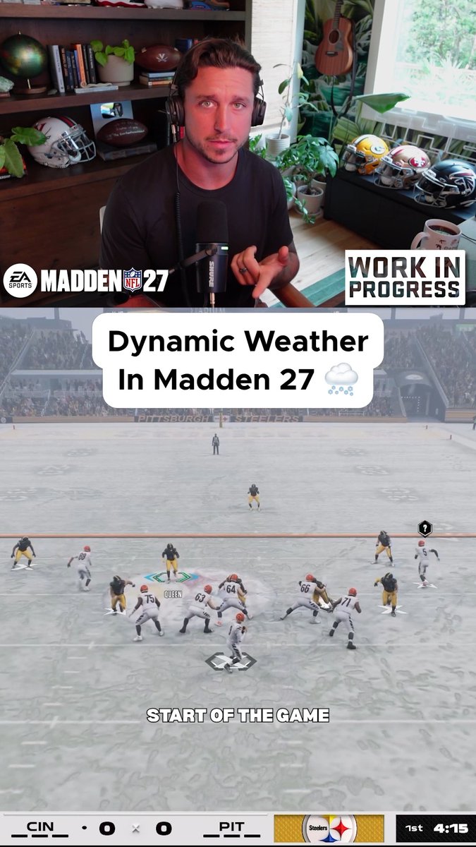 Dynamic Weather feels REAL in #Madden27 ❄️