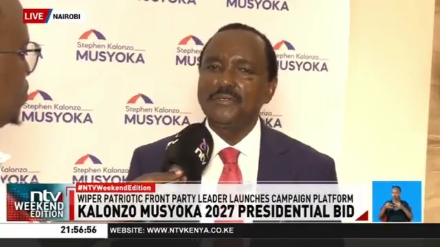 Kalonzo: I have not officially declared my presidential candidacy, but Ruto is already in full campaign mode. #NTVWeekendEdition Michelle Ngele-Odhiambo David Muthoka