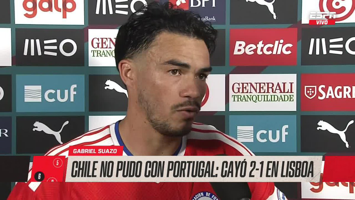 "NOS DEMOSTRAMOS QUE PODEMOS IR A UN PRÓXIMO MUNDIAL" Gabriel Suazo analizó la caída de La Roja ante Portugal, y sacó saldos positivos más que negativos. ▶️ Mira #ESPNEquipoFChile en el Plan Premium de #DisneyPlus