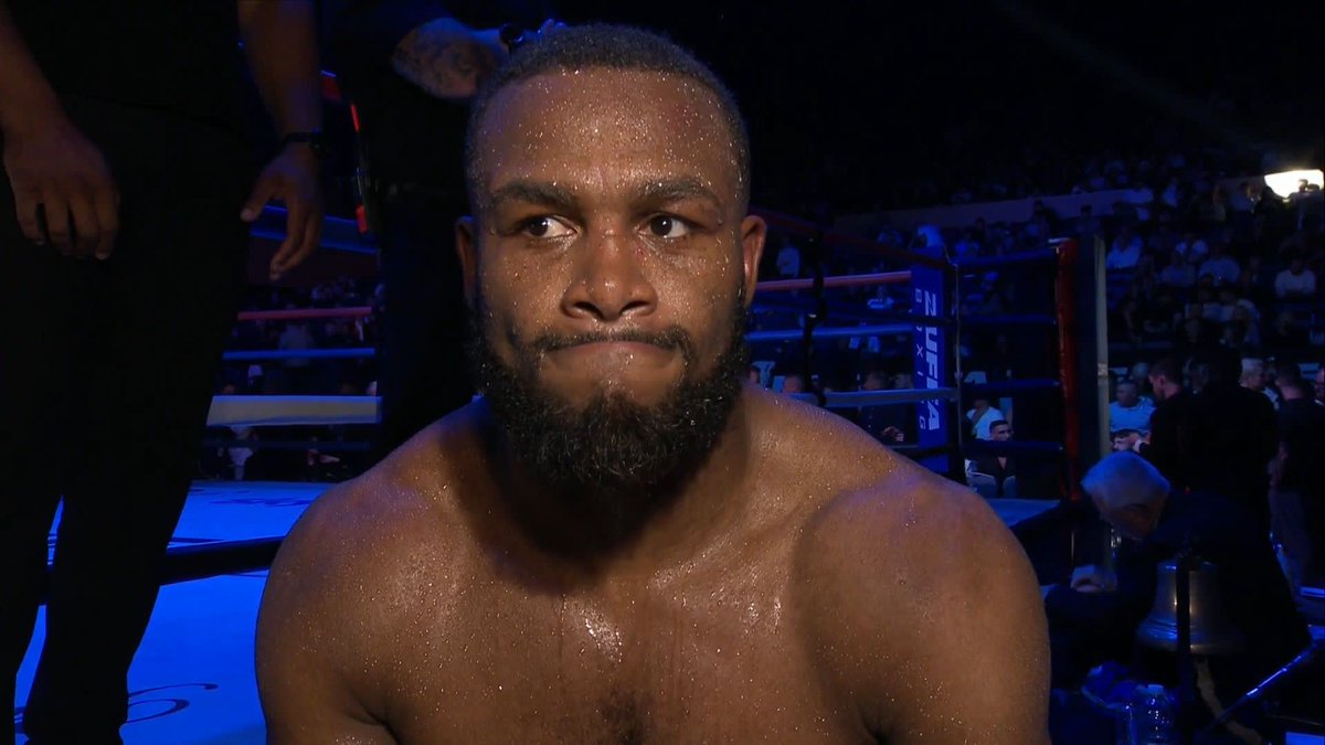 "I missed the whole Arsenal parade because I was in camp" 😭 Chev Clarke doesn't care who he fights next, but is making today his Arsenal parade 🔴 #ZuffaBoxing07